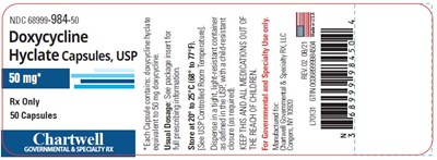 doxycycline-02.jpg PRINCIPAL DISPLAY PANEL - 50 mg Capsule Bottle Label - doxycycline 02