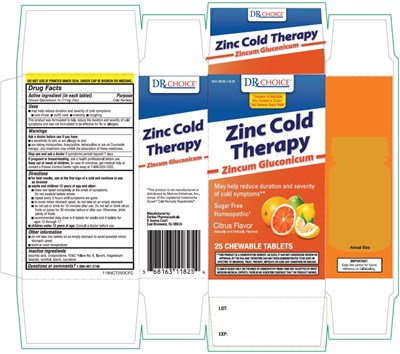 Zinc Cold Therapy Citrus Flavor 25 Chewable Tablets (Zicam 01)