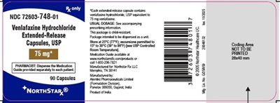 90 Tablets (Venlafaxine 75 mg)