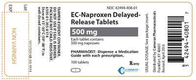 naprosyn-02-ec-500.jpg PRINCIPAL DISPLAY PANELNDC 42494-408-01EC- Naproxen Delayed- Release Tablets500 mg100 TabletsRx Only - naprosyn 02 ec 500