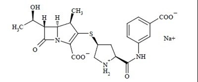 Image of Ertapenem sodium chemical structure - ertapenem 01