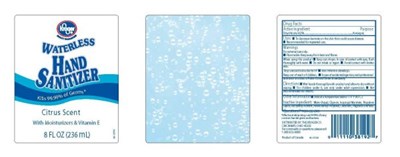 HandSanitizer8oz - KrogerCitrusMoisturizersVitaminE8oz