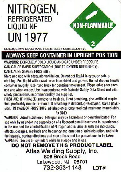 Liquid Label (Atlas Ws Liq N2)