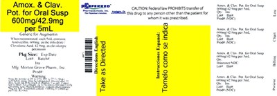 Amox. &amp; Clav. Pot. For Oral Susp 600mg/42.9mg Per 5ml (Amoxicillin 03)