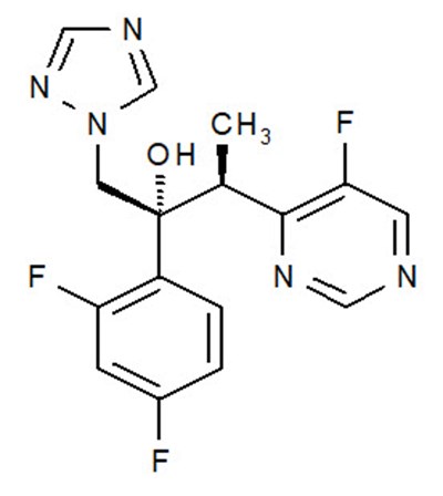 Chemical Structure - voriconazole 01