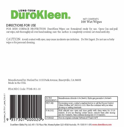 Duroklean Rear (Durokleen Dk 750 1 Label Rtu Wipe 3.1 Reduced Page 3)