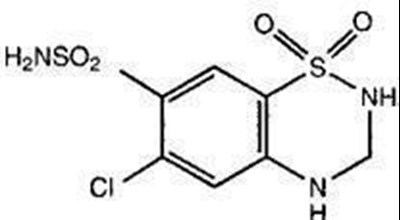 Hydrochlorothiazide Chemical Structure (Valsartan Hct 6)