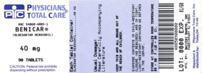 Benicar Tablets (Package Label)