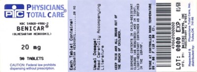 Benicar Tablets (Package Label)