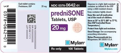 image-03.jpg Prednisone Tablets, USP 20 mg Bottle Label - image 03