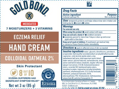 Gold Bondeczema Reliefhand Creamcolloidal Oatmeal 2%skin Protectantnet Wt 3 Oz (85 G) (Gold Bond Eczema Relief Hand Cream 01)