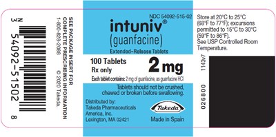 intuniv-07.jpg PRINCIPAL DISPLAY PANEL - 2 mg Tablet Bottle Label - intuniv 07
