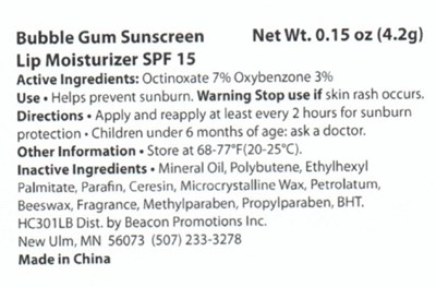 Sunscreen Bubble Bum - bubblegumbalm