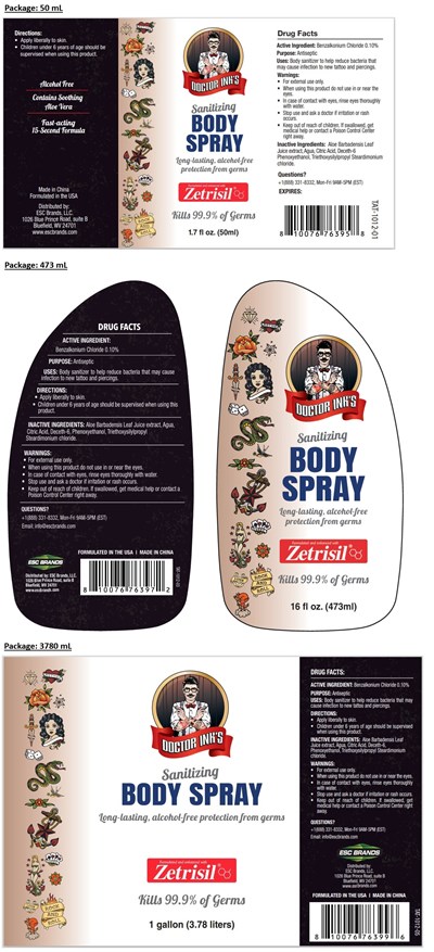 Doctor Inks Sanitizing Body Spray (71884202 6)