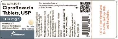 100 mg 100 ct Label - ciprofloxacin tablets usp 3