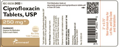 250 mg 100 Ct Label (Ciprofloxacin Tablets Usp 4)