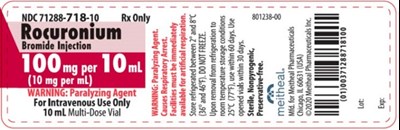 Principal Display Panel – Rocuronium Bromide Injection 100 mg per 10 mL Vial Label - roc 100mg vial