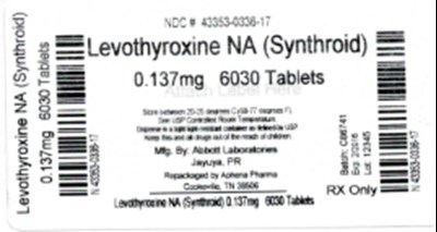 Bottle Label 0.137mg (43353 336)