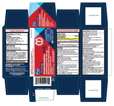 Package Label-principal Display Panel 500 mg / 25 mg (50 Caplets Bottle Carton) (Aurophen Fig2)