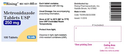 metronidazole-fig1.jpg PACKAGE LABEL-PRINCIPAL DISPLAY PANEL - 250 mg (50 Tablets Bottle) - metronidazole fig1
