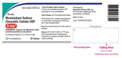 montelukast-fig4.jpg PACKAGE LABEL-PRINCIPAL DISPLAY PANEL - 5 mg (30 Tablets Bottle) - montelukast fig4