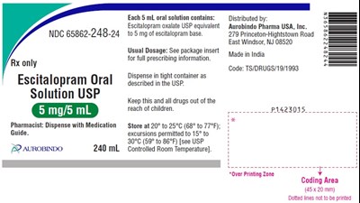 PACKAGE LABEL-PRINCIPAL DISPLAY PANEL - 5 mg/5 mL (240 mL Bottle) - escitalopram fig1