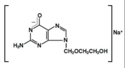 chemical structure - acyclovir for injection usp 1