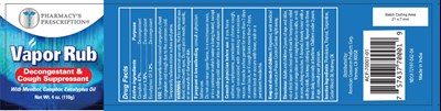 Vapor Rub - 72197 042 04 Pharmacys Prescription Vapor R
