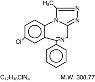 Alprazolam Chemical Structure (Image 01)
