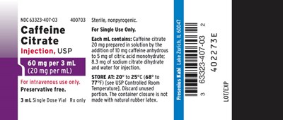caf02-0003-03.jpg PACKAGE LABEL - PRINCIPAL DISPLAY - Caffeine Citrate 3 mL Single Dose Vial Label - caf02 0003 03