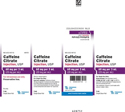 caf02-0003-04.jpg PPACKAGE LABEL - PRINCIPAL DISPLAY - Caffeine Citrate 3 mL Single Dose Carton - caf02 0003 04