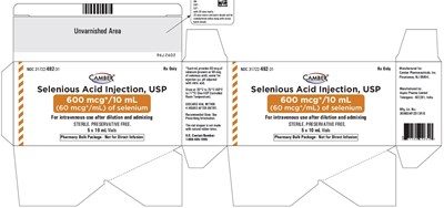 seleniousacidinjection600mcgcartonlabel - seleniousacidinjection600mcgcartonlabel