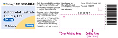 metoprolol-fig2.jpg PACKAGE LABEL-PRINCIPAL DISPLAY PANEL - 50 mg (100 Tablet Bottle) - metoprolol fig2