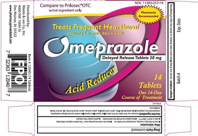 omeprazole-1.jpg 14 tablet box front - omeprazole 1