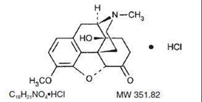 Image of Oxycodone chemical structure - ba76b16c figure 01