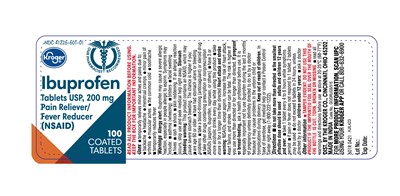 Ibuprofen 200mg Kroger Ct100 Label