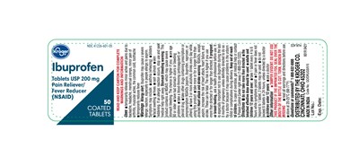 Ibuprofen 200mg Kroger Ct50 Label