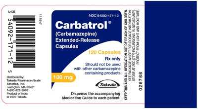 carbatrol-02.jpg PRINCIPAL DISPLAY PANEL - 100 mg Capsule Bottle Label - carbatrol 02