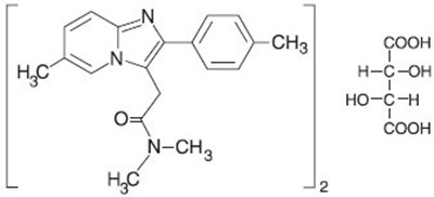 This In An Image Of The Structural Formula Of Zolpidem Tartrate. (Zolpid 1)