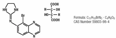 image of chemical structure and formula - brimonidine tartrate 01