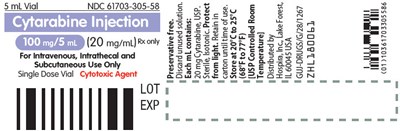 cytarabine-03.jpg PRINCIPAL DISPLAY PANEL - 5 mL Vial Label - cytarabine 03