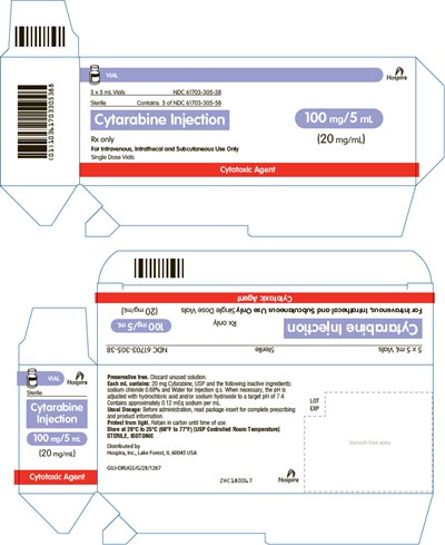 cytarabine-04.jpg PRINCIPAL DISPLAY PANEL - 5 mL Vial Carton - cytarabine 04