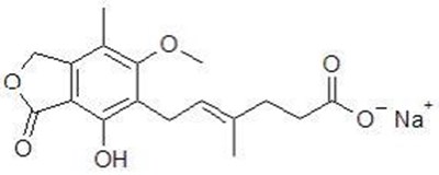 Mycophenolic acid structural formula. - myfortic 01
