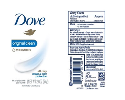 Dove Original Clean Ap Deo (Doveoriginalcleanapdeo)