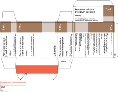 PRINCIPAL DISPLAY PANEL - 5 mL Ampoule Package - cadtpa 05