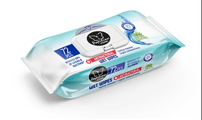 72 Pcs (72pcs Antibacterial Wet Wipes Mockup)