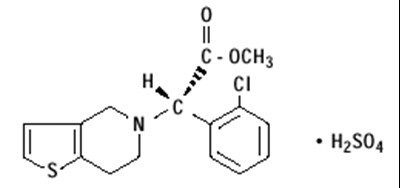 Structural formula for clopidogrel bisulfate - image 1