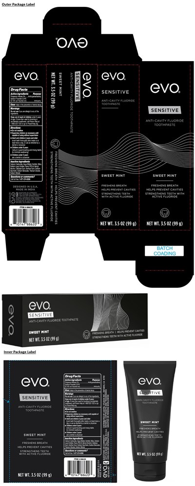evo ANTI-CAVITY FLUORIDE SWEET MINT - 70108254 4