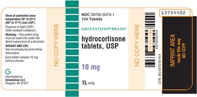 hydrocortisone-04.jpg PRINCIPAL DISPLAY PANEL - 10 mg Tablet Bottle Label - hydrocortisone 04