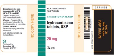 hydrocortisone-05.jpg PRINCIPAL DISPLAY PANEL - 20 mg Tablet Bottle Label - hydrocortisone 05